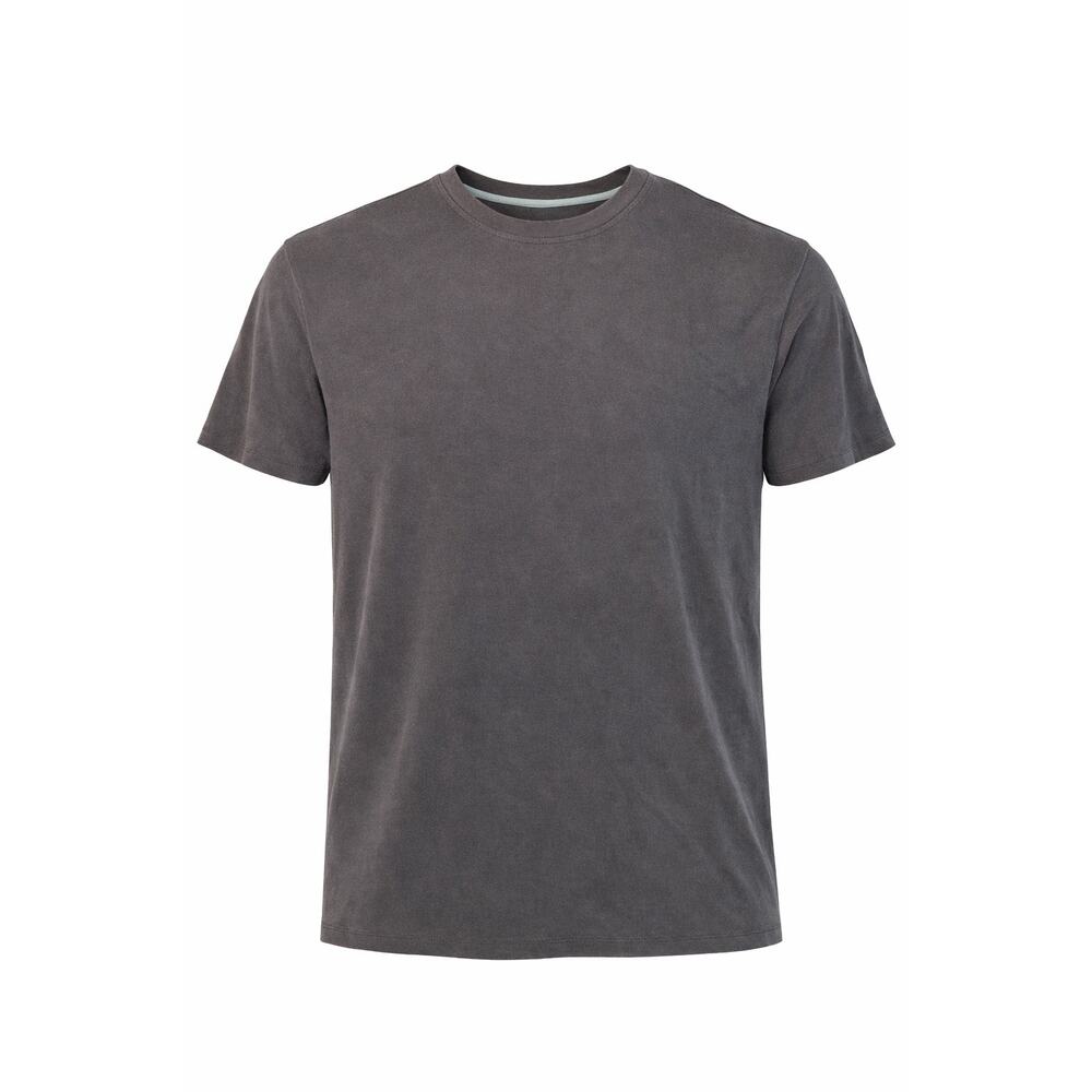 Caribbean Brown Rayon Blend Tee XL | Soft Minimalist Boxy Side Slit Shirt